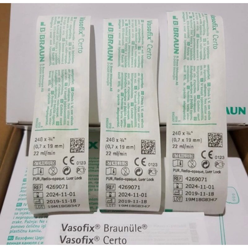 VASOFIX 24 G BBRAUN / VASOFIX 24G B BRAUN