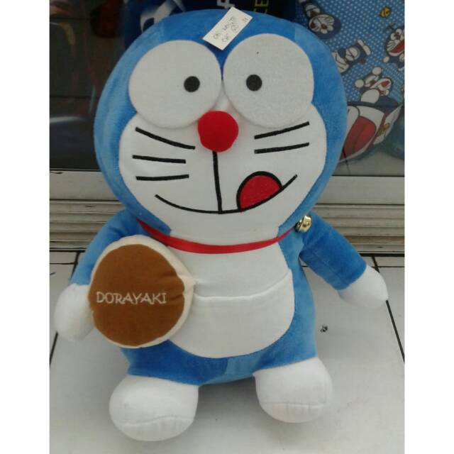 Boneka Tokoh Film Kartun Animasi Jepang Sikucing Tambun Lucu Doraemon Dengan Dorayaki 3D Xl Sni
