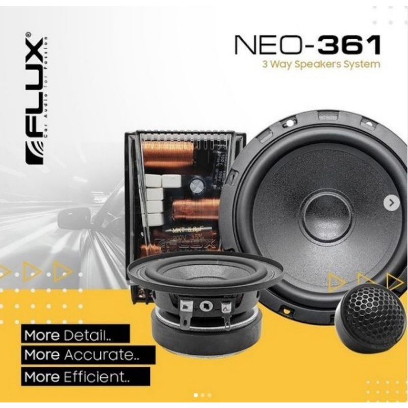 Speaker flux Neo 361 - speaker flux neo361 - speaker split 3 way flux neo