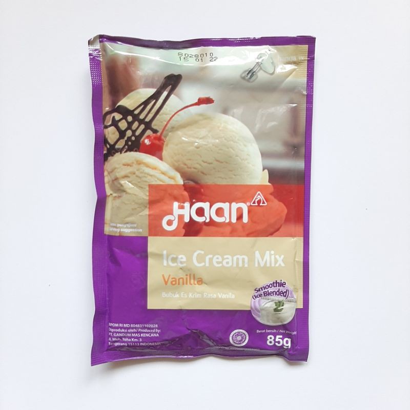 

Ice cream/ice cream mix haan/rasa vanilla/85gr