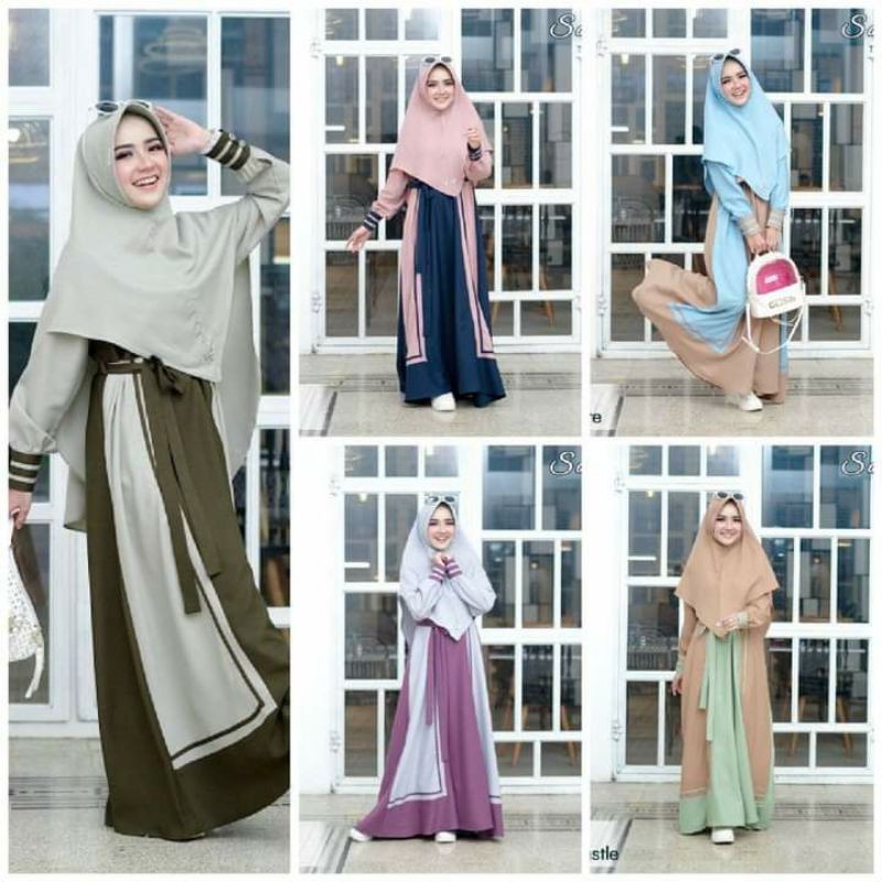 Salamah dres fauz hijab salamah set fauz hijab gamis fauz hijab