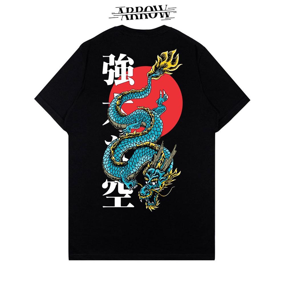 TSHIRT - NAGA BIRU - KAOS HITAM - PROMO KAOS DISTRO - KAOS KEREN - TSHIRT KEREN - STREET WEAR STYLE 