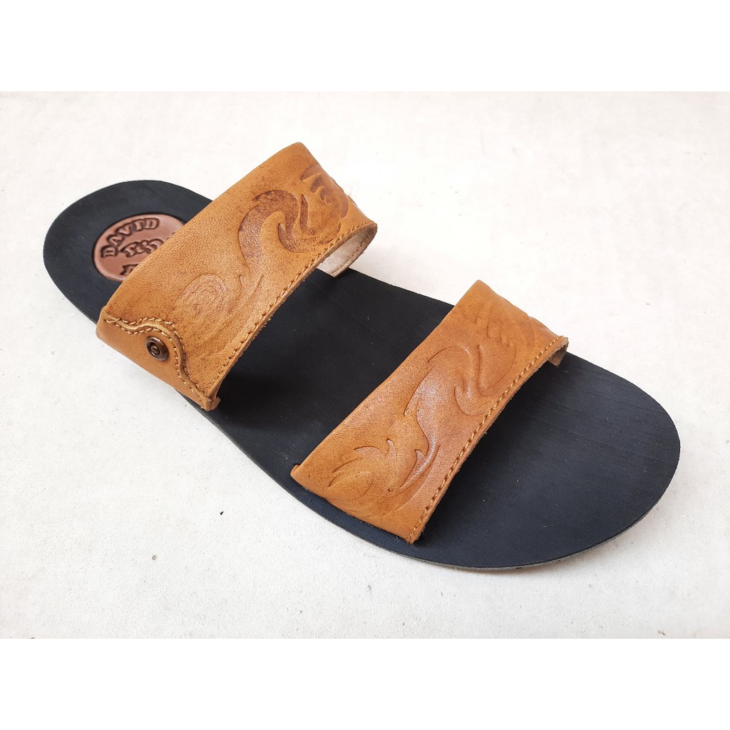 DAVID DANIEL Sandal Javarino Kulit - ARV 04 Tan