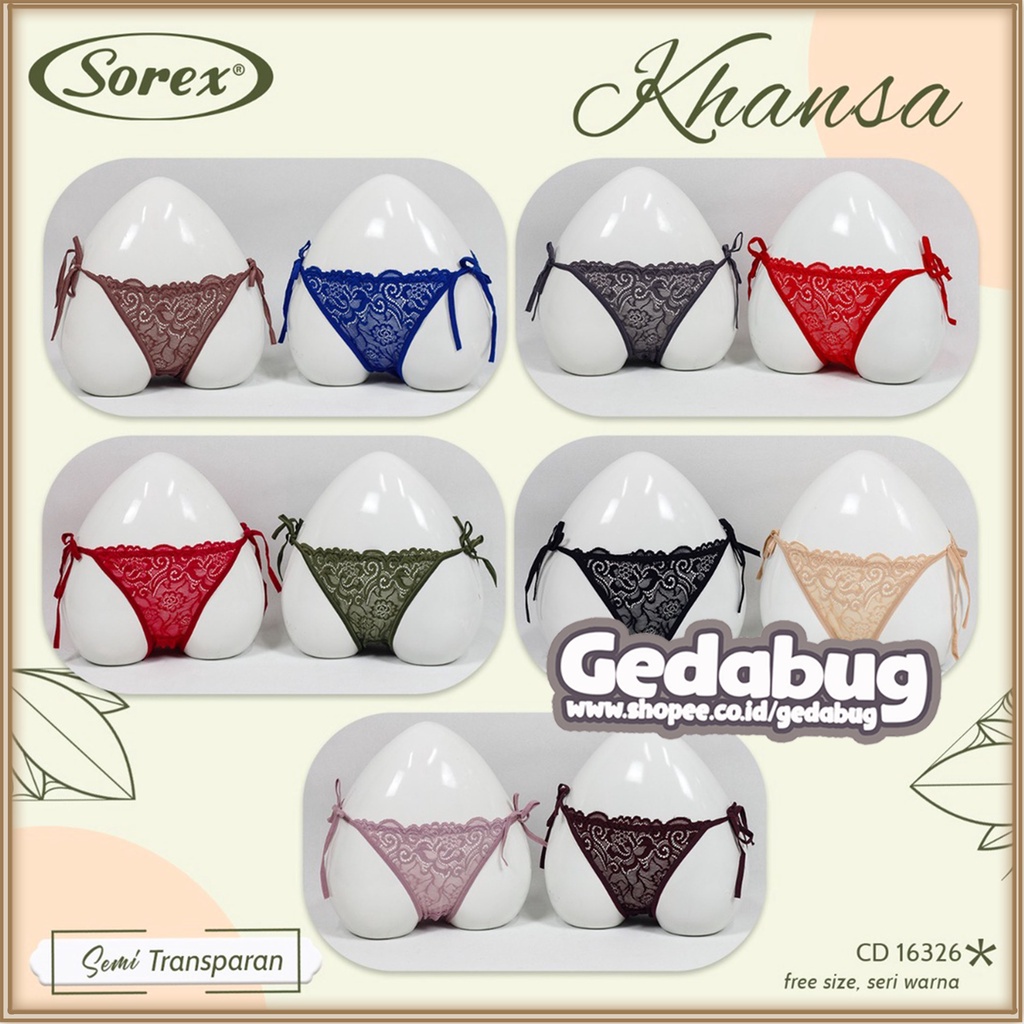 CD Wanita Sorex 16326 G-string Tali | Celana dalam wanita Sexy &amp; Beauty | Gedabug