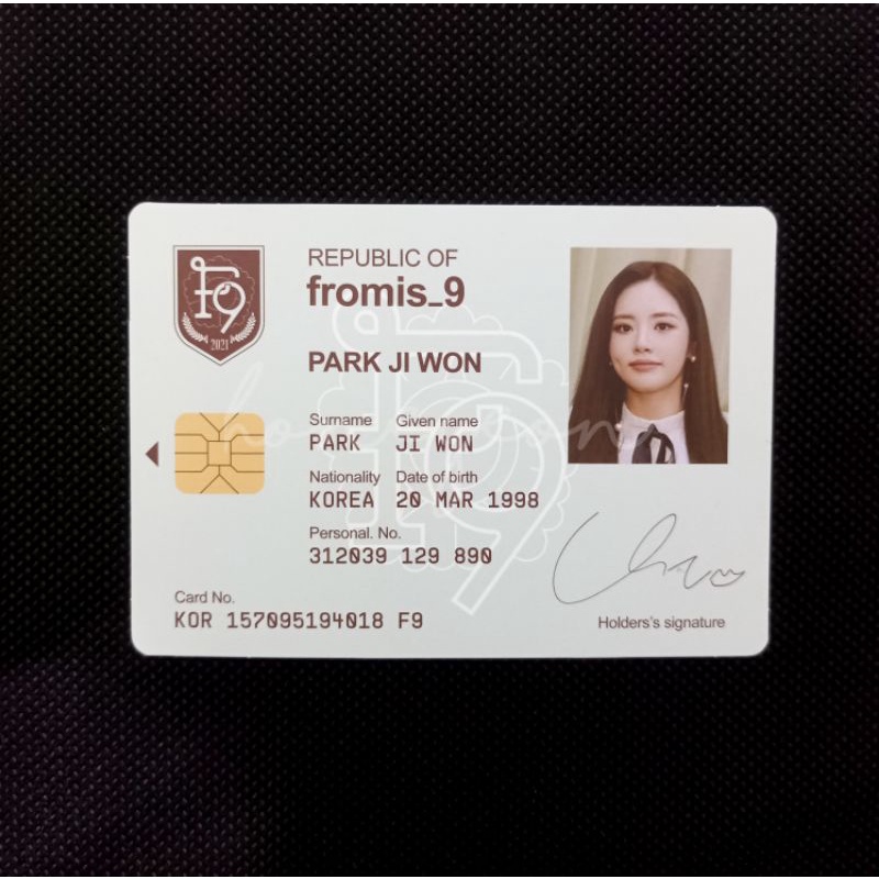 fromis_9 Jiwon - 9Way Ticket Album ID Card