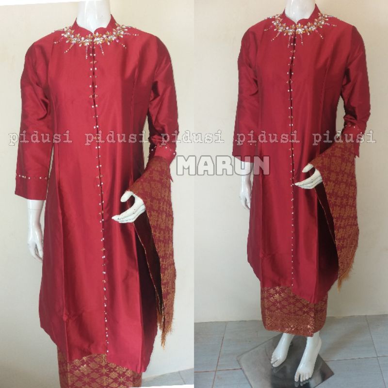 Kebaya taffeta tunik payet crystal