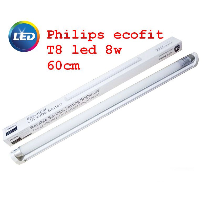 Lampu T8 led 8w putih 60cm ecofit philips