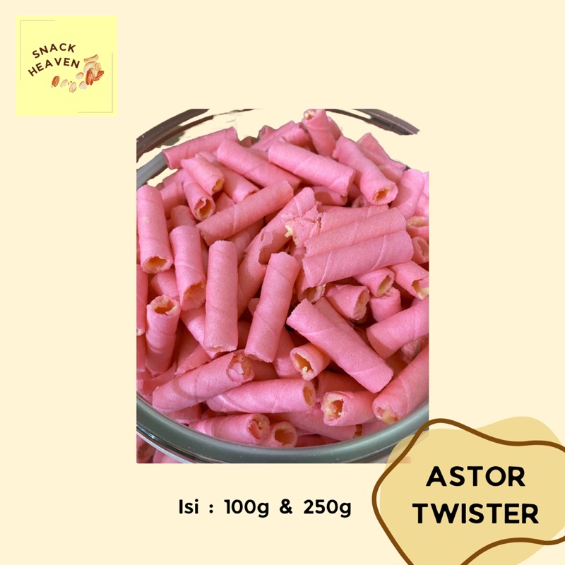 

SNACK CEMILAN MANIS ASTOR ROLL STROBERI STRAWBERRY 100g