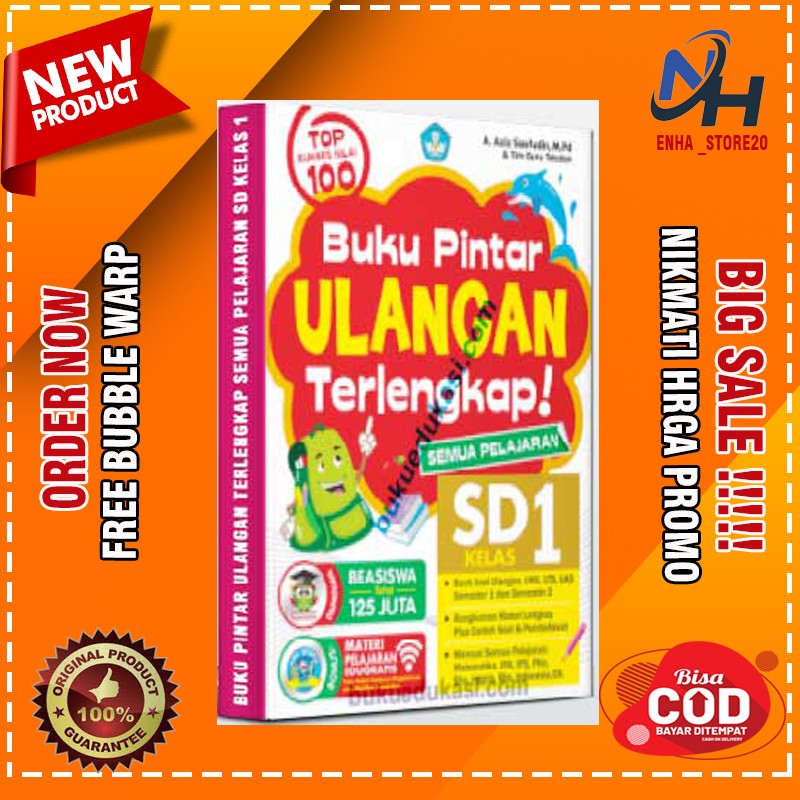 BUKU SD KELAS 1 BUKU PINTAR ULANGAN TERLENGKAP SEMUA PELAJARAN SD KELAS 1 SD