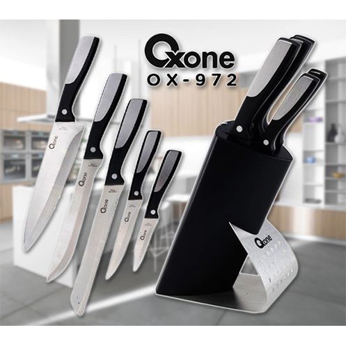 Oxone Ox-972 Pisau Dapur Set Ox 972 Knife Block Alat Potong Kitchen Tajam Bagus Murah Tempat Wadah