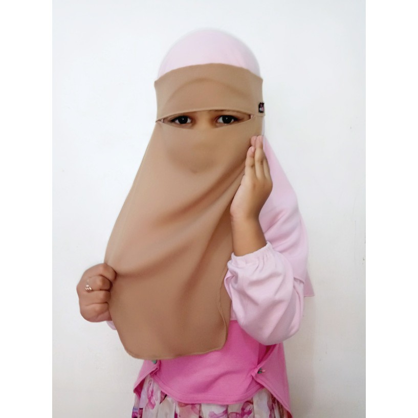 Head Piece - Aksesoris Jilbab Cadar Bandana Anak , Niqab Kids Premium Ready Stock