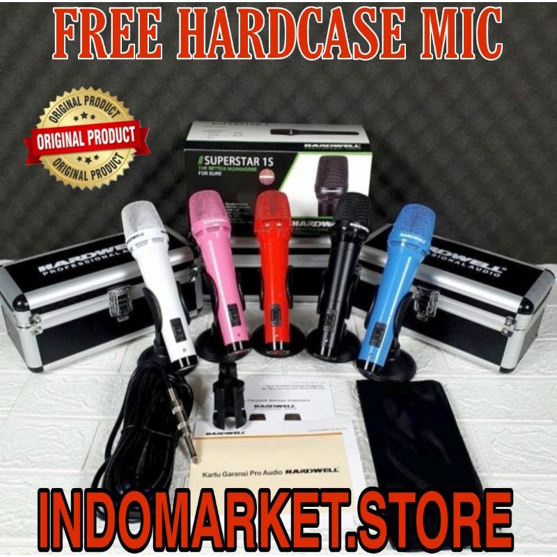 mic hardwell superstar 1s superstar1s mic kabel hardwell superstar 1s original garansi resmi 1 tahun
