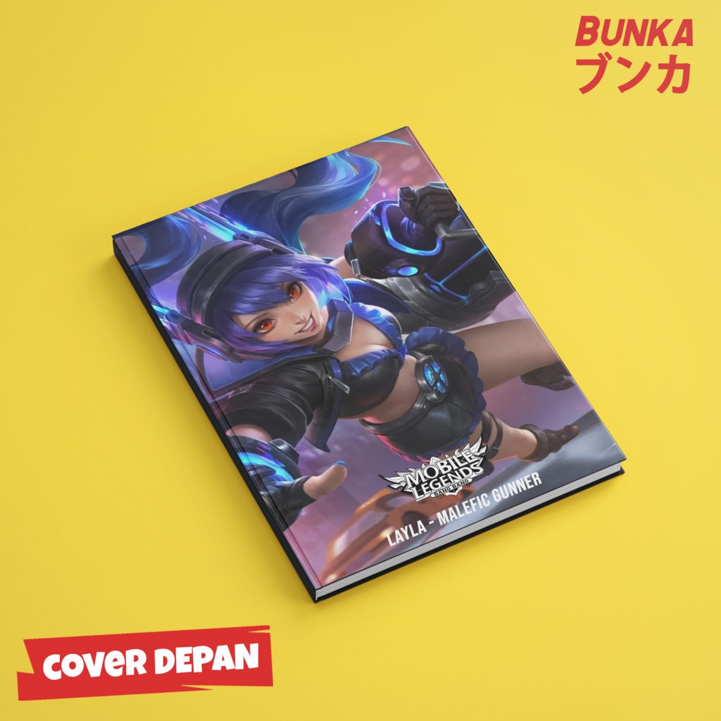 

Notebook Mobile legends Layla Malefic Gunner Hardocover A5 Buku tulis catatan Notes Agenda planner Jurnal