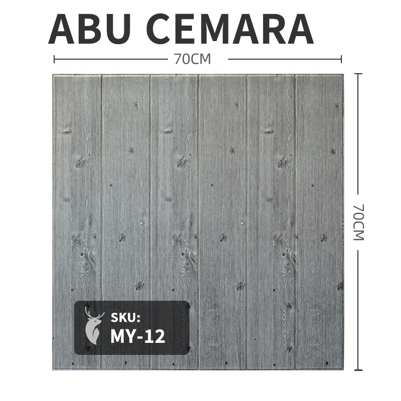 Wallpaper dinding 3d motif kayu wood foam Dekorasi Kamar murah 70x70cm-KAYU 3mm MY312