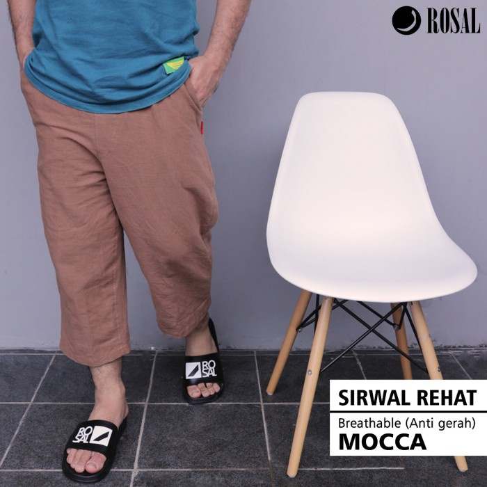 Terbaru ROSAL Celana Sirwal Rehat Celana Muslim Pria - Mocca M Eksklusif