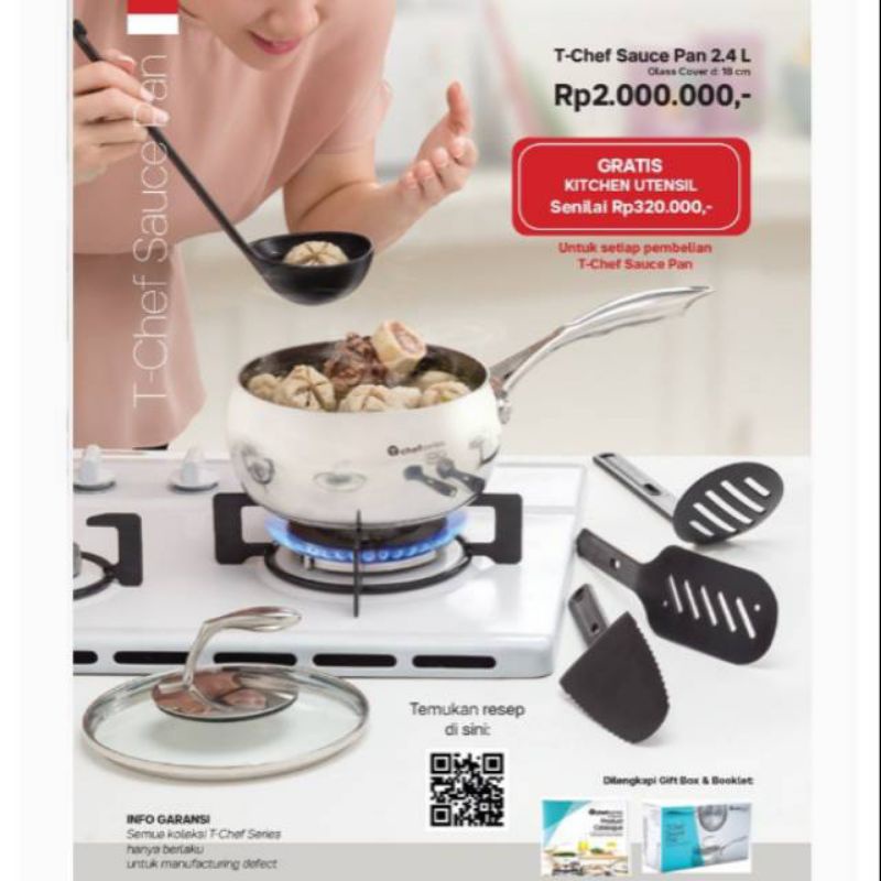 Tupperware Tchef Sauce Pan 2,4L free Kitchen Utensil