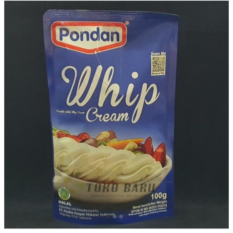 

whip cream pondan 100 gram