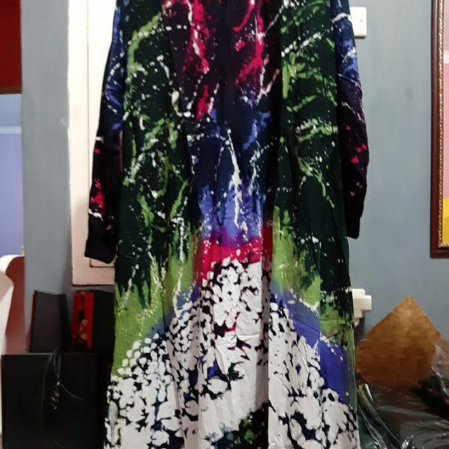 Gamis Candimekar Batik Pelangi Abstrak Malam