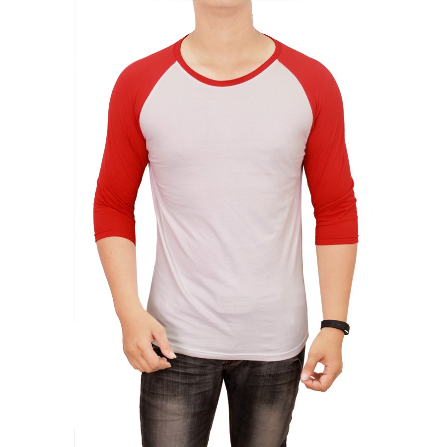 Kaos Raglan Merah Putih - FBL 08