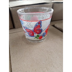 Hampers Tumblers Kecil Butterfly Gelas Hias Cangkir Kopi Gelas Beling Gelas Kaca Model Print Gelas G