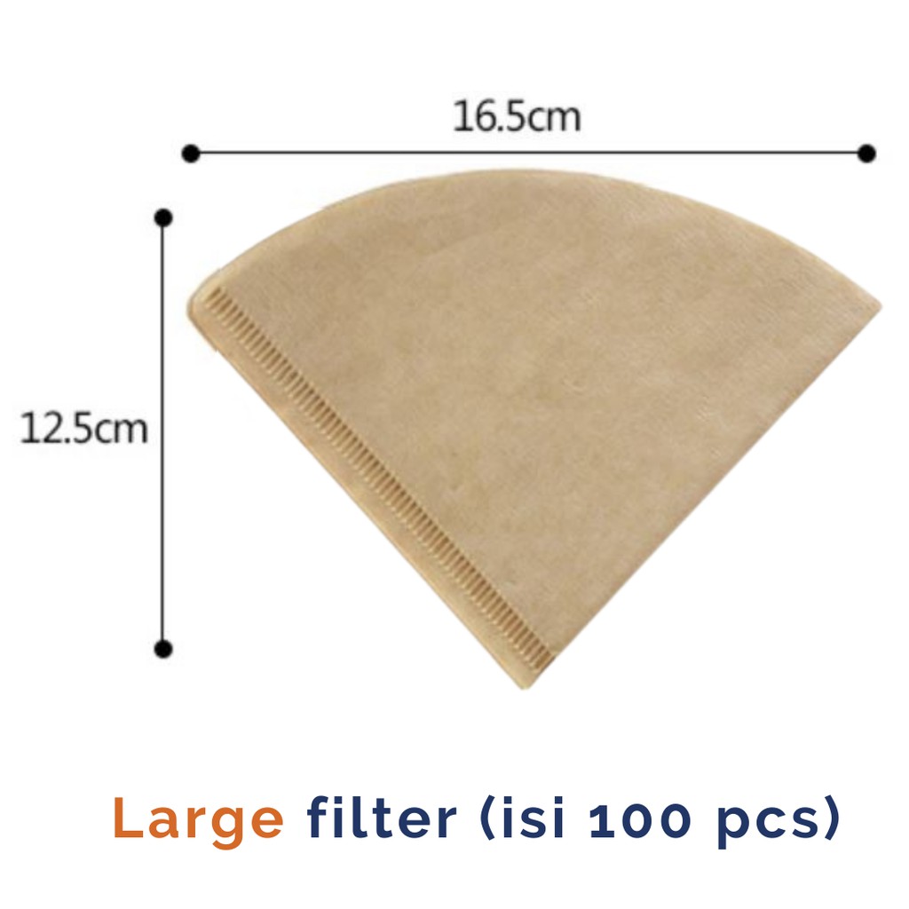 Kertas Filter Kopi V60 Espresso Drip 100PCS Saringan Coffee Paper Pour Over Food Grade