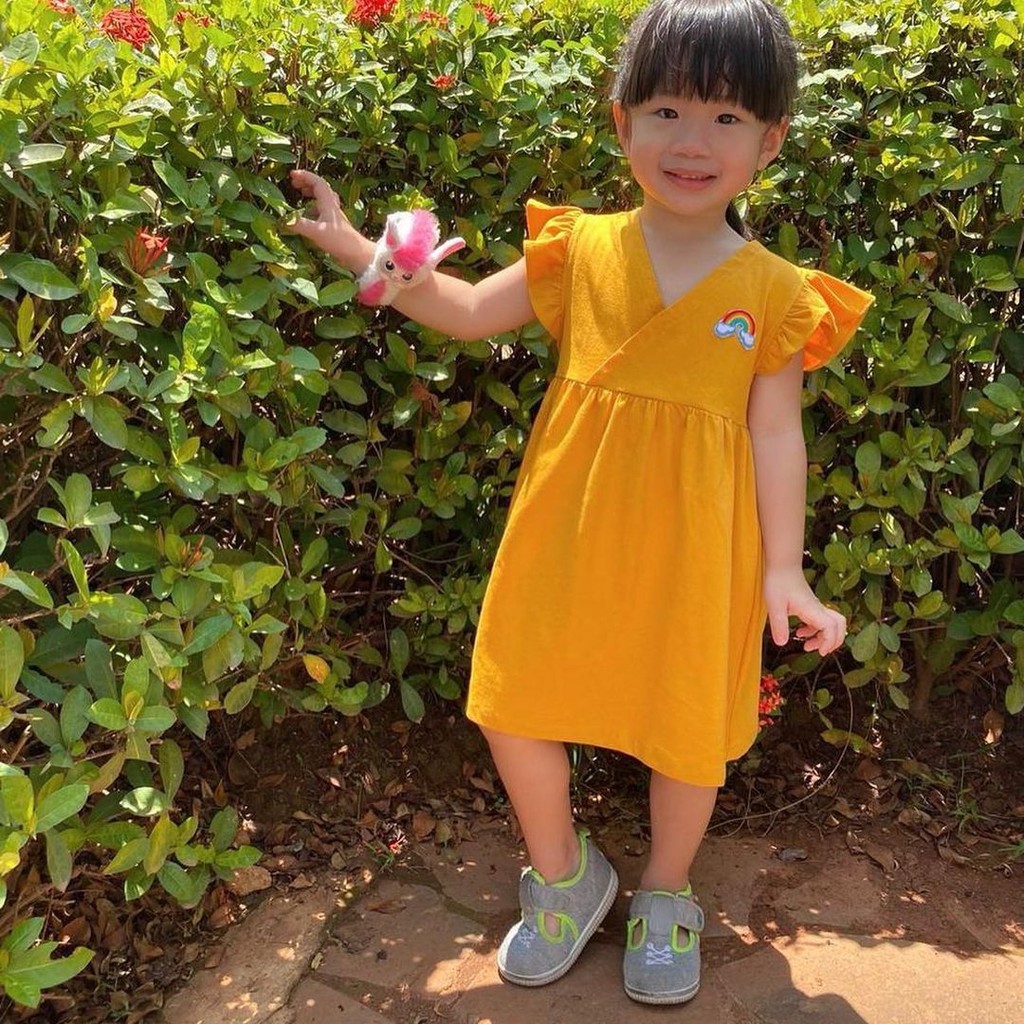 DRESS PELANGI - DRESS ANAK 1-5 th- DRESS ANAK POLOS - DRESS ANAK RAINBOW - DRESS ANAK MURAH