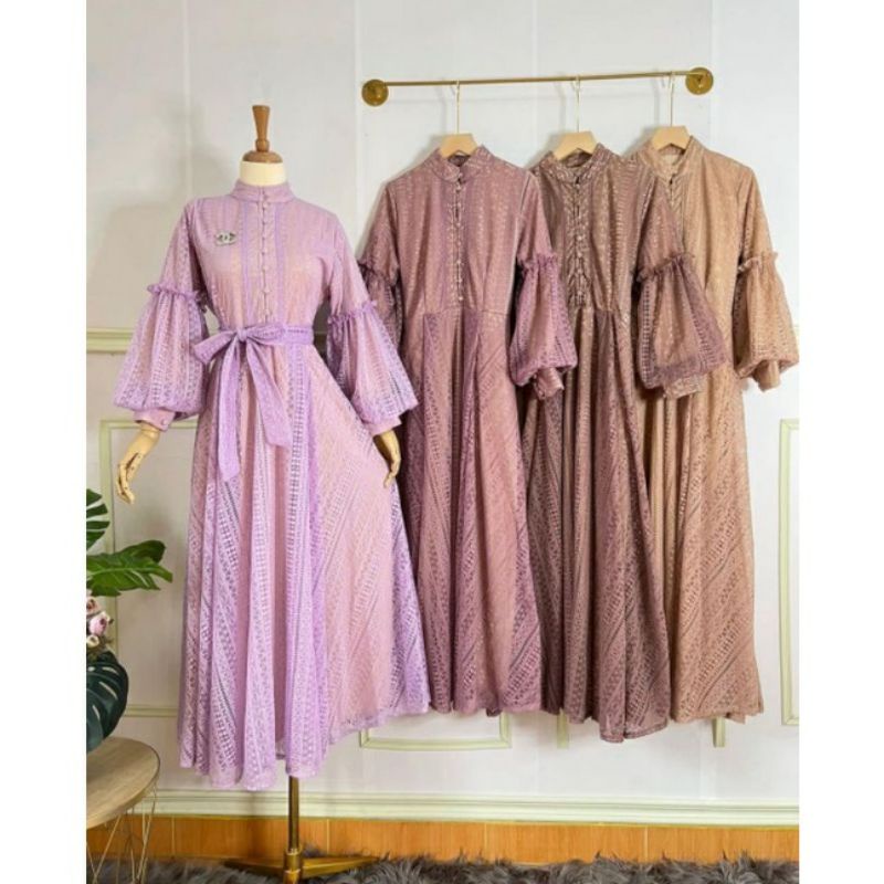 Gamis Brukat/YUNA DRESS Korea/ Dress brukat