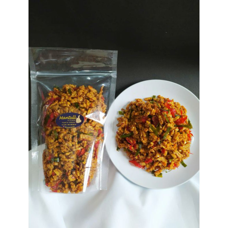 

Kering Tempe Pedas manis 250 gram.