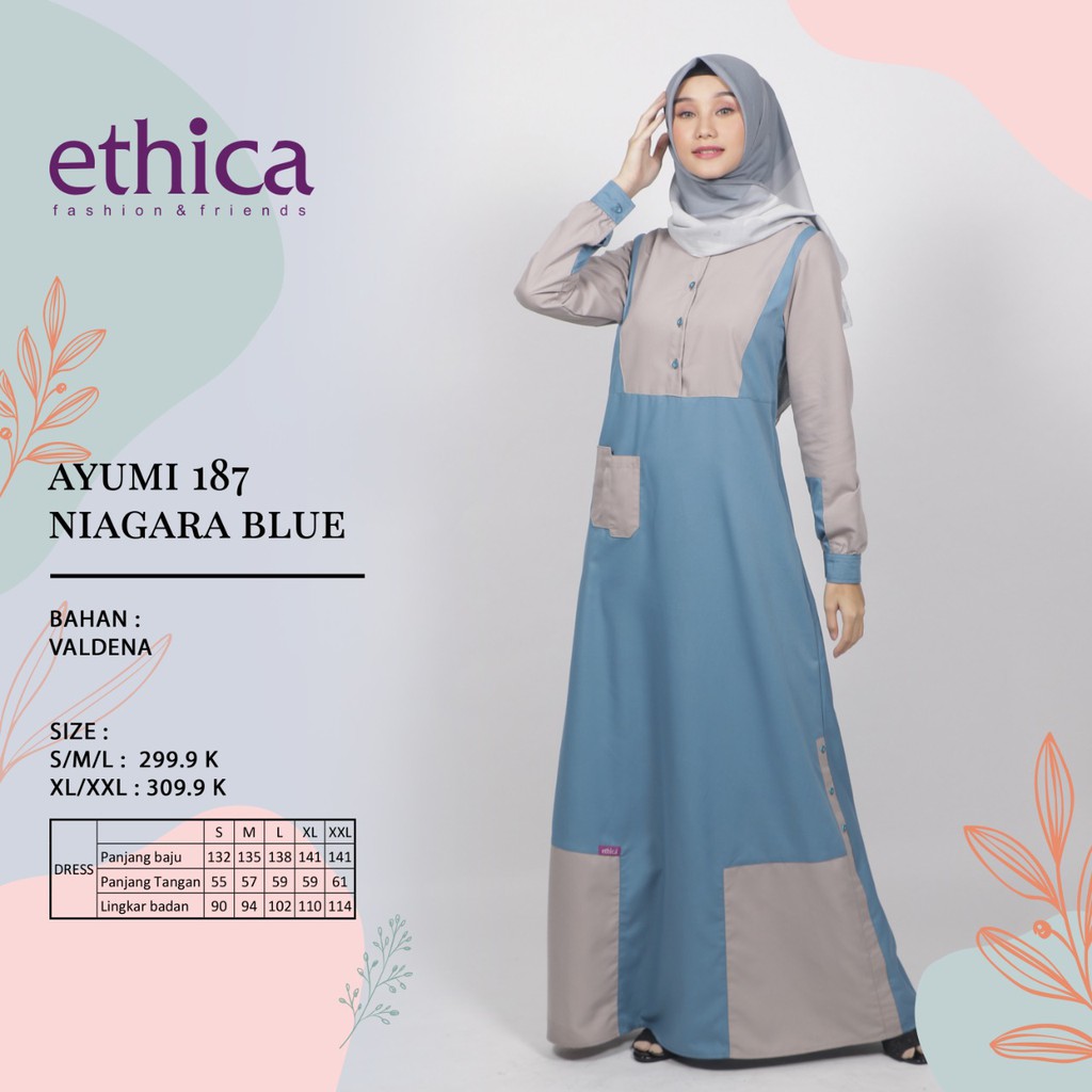 Baju Gamis Syar'i Ayumi 187 Busana Muslimah Alhally