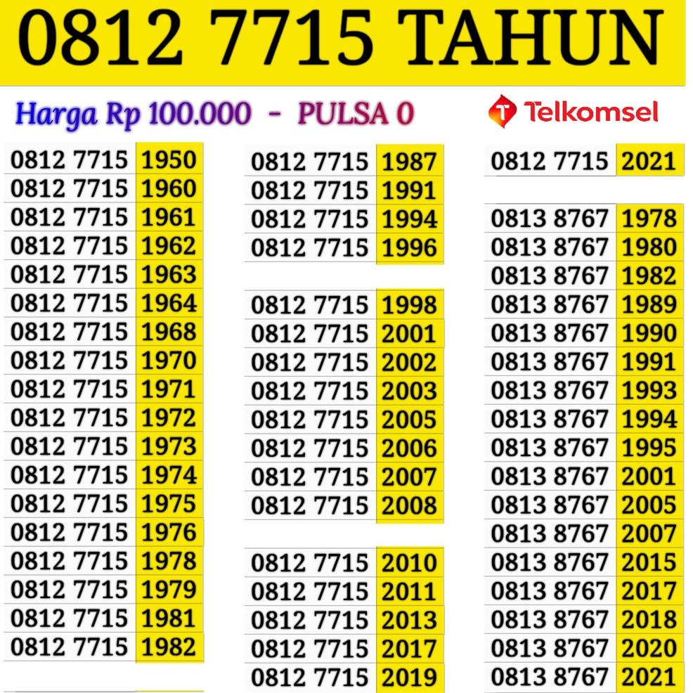 AGZZJ7653 NOMOR CANTIK SIMPATI NOMER TELKOMSEL 4G LTE KARTU PERDANA SIMPATI TAHUN LAHIR 1886-2029 NO