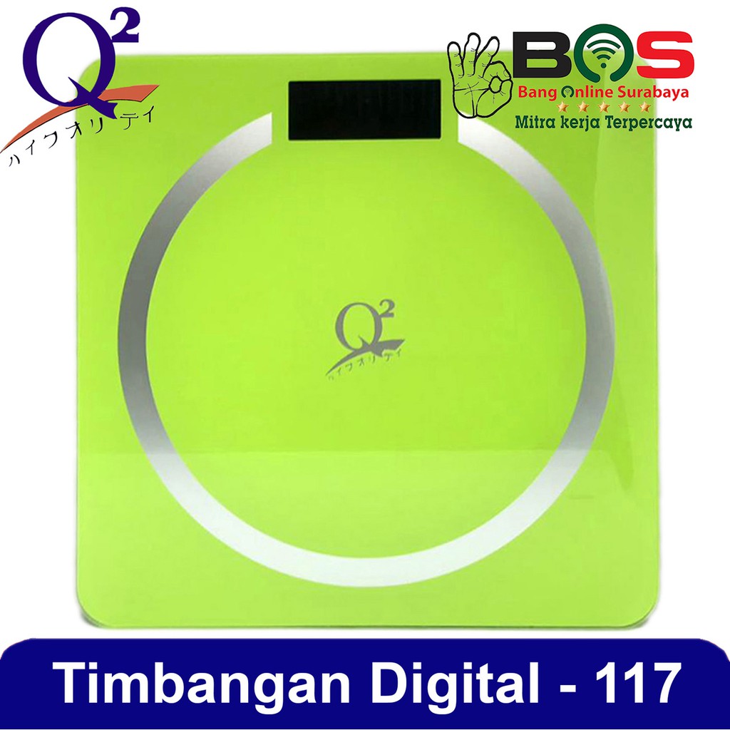 Timbangan Badan Digital Kaca Q2-117A Pengukur Berat Tubuh Q2 117A