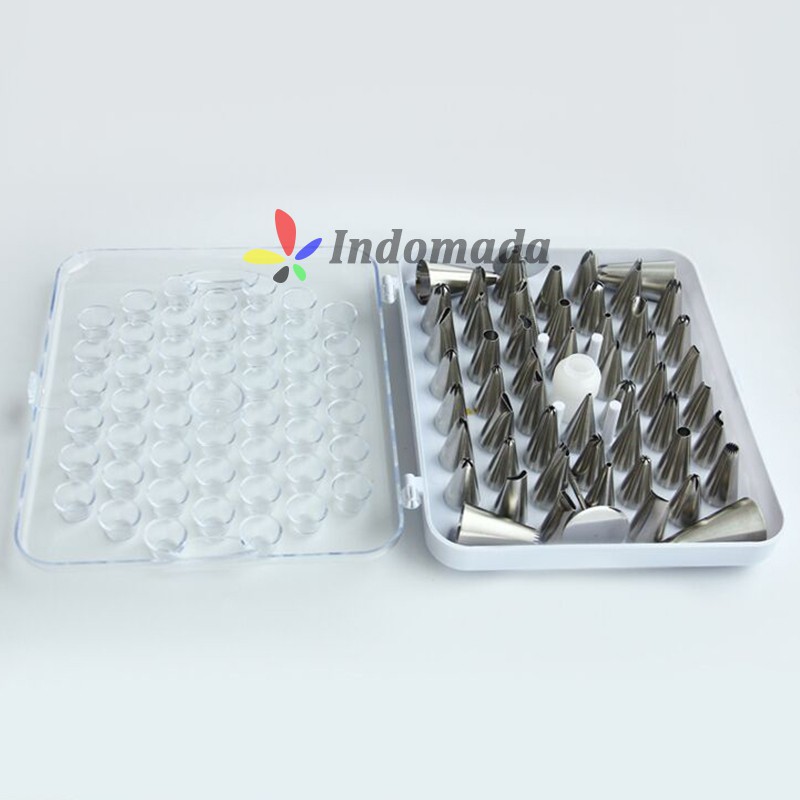 Reparasi Good Indomada Spuit Set Kecil Besar 52 Pcs + 2 Paku + 1 Coupler Bunga Mawar Rumput Piping