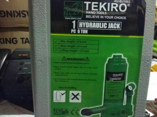 DONGKRAK BOTOL TEKIRO 6 TON HYDRAULIC JACK TEKIRO 6T DONGKRAK MOBIL