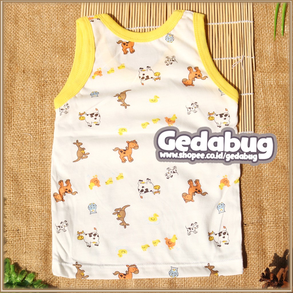 Singlet Anak Agree SM004 Putih Motif / Kaos Dalam Anak Perempuan - gedabug