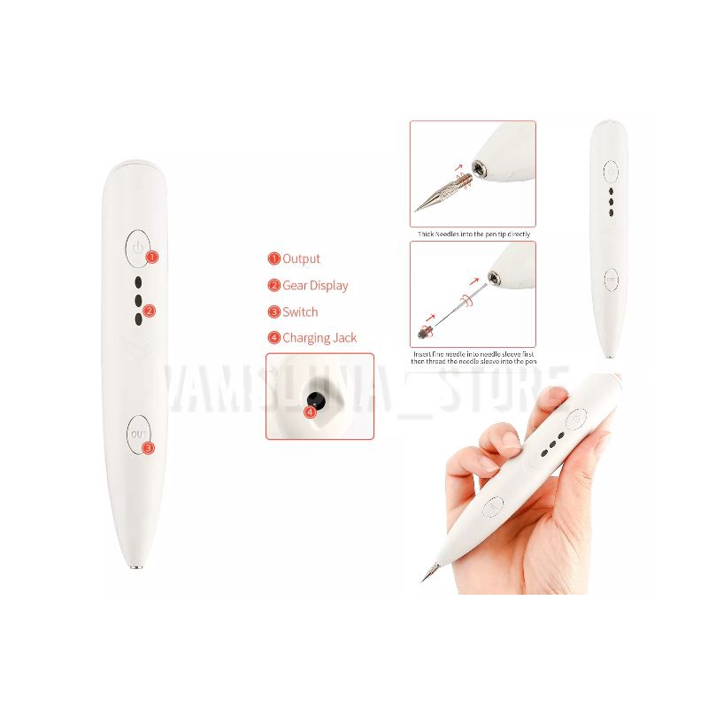 Mini Freckle Pen / Portable Couter Penghilang Spots / Moles / Fleshy Nevus / Tato /TATTO Tahi Lalat // Soft cauter laser penghilang flek tai lalat kutil tatto bintik hitam melasma milia plasma pen