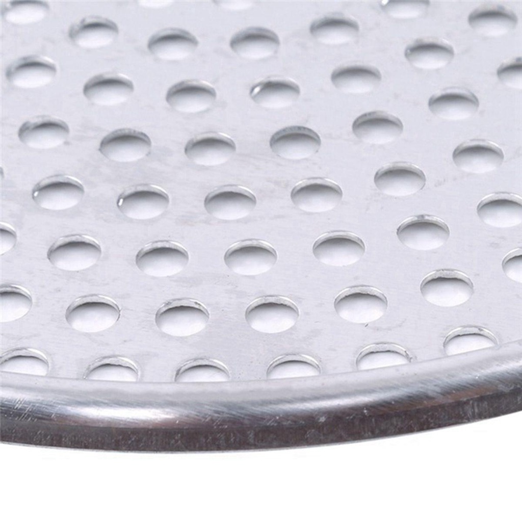 [Elegan] Pizza Pan Non Stick Round Oven Dapur Crispy Crust Pizza Rumah Dengan Lubang