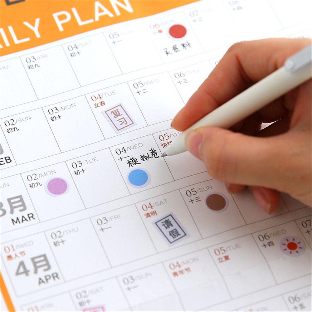 Lanfy Kalender 2022tahun Alat Tulis Kantor Monthly Annual Periodic Planner Hiasan Dinding Year Memo