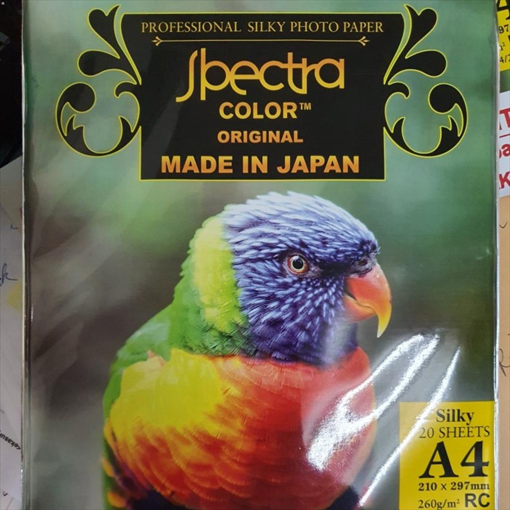 

Kertas Foto Spectra Silky A4 260 gram isi 20 lembar 210 x 297 mm