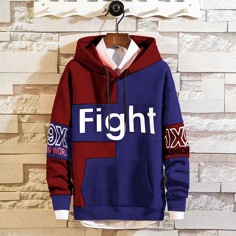 BISA COD / SWEATER HODDIE FIGHT / BAJU LEBARAN  / TREND TERBARU / -ASGARD777