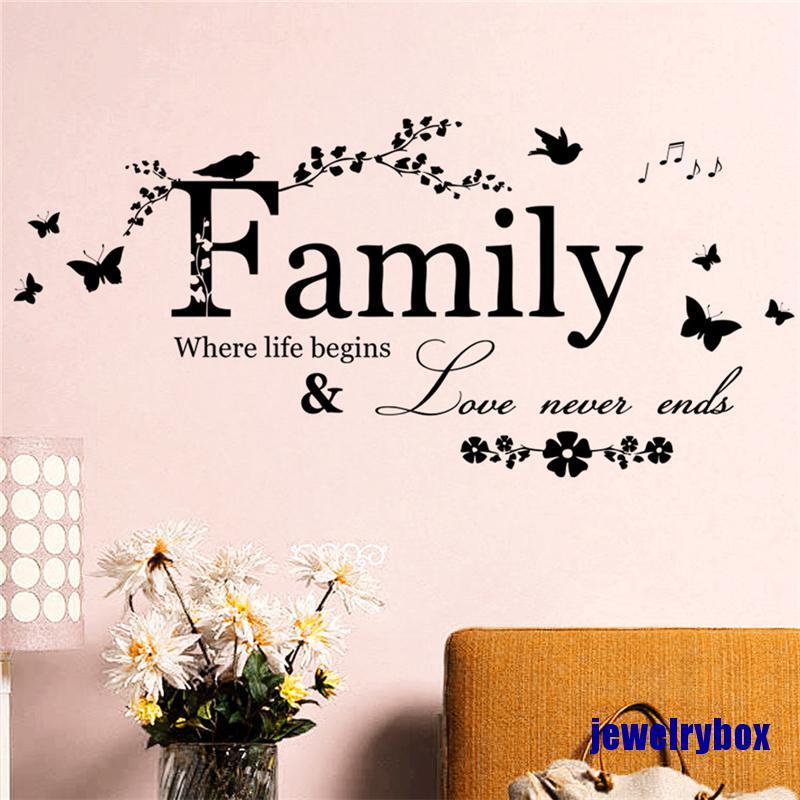 Stiker Dinding Desain Family Bahan Vinyl, Dapat Dicopot