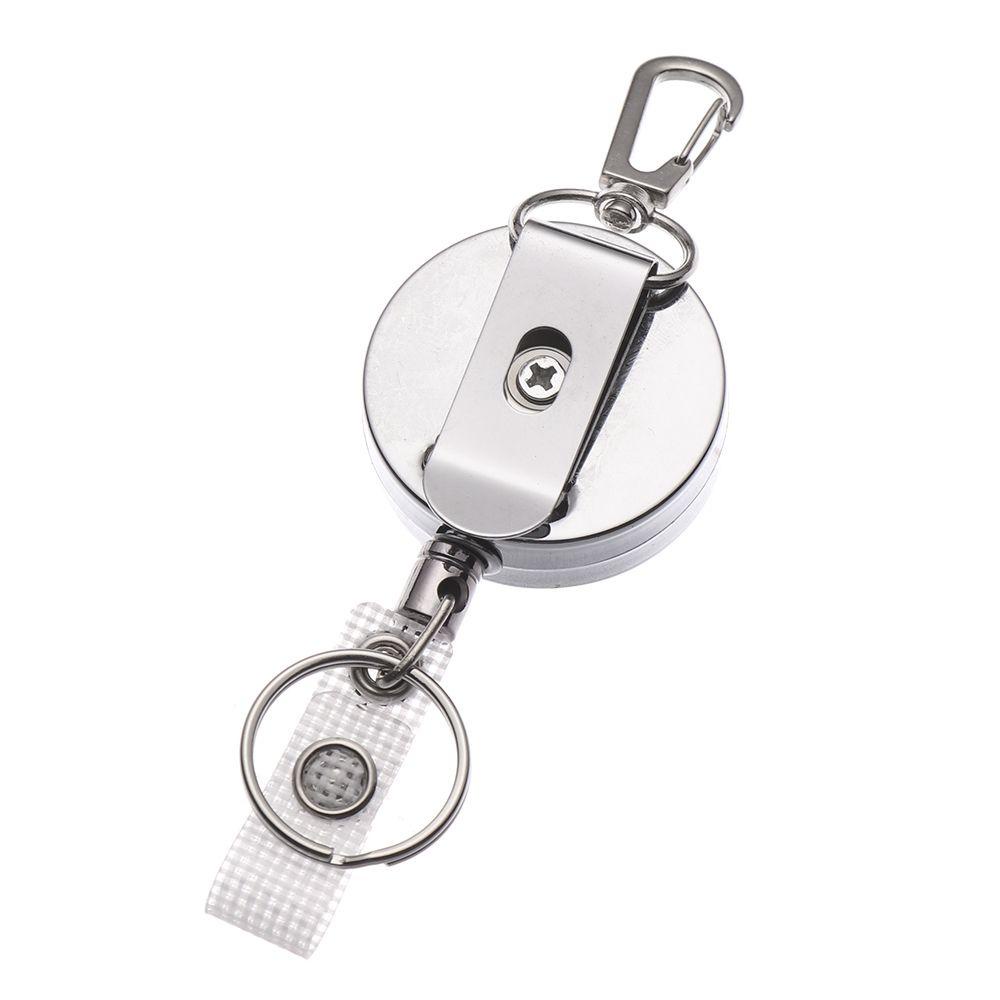 Suyo 1pcs Badge Holder Perlengkapan Kantor Klip Anti Hilang Alat Tulis Lanyard Logam