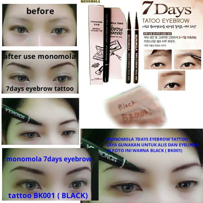 Monomola Eyebrow Tattoo FREE CETAK ALIS hasil seperti SULAM ALIS BAGUS