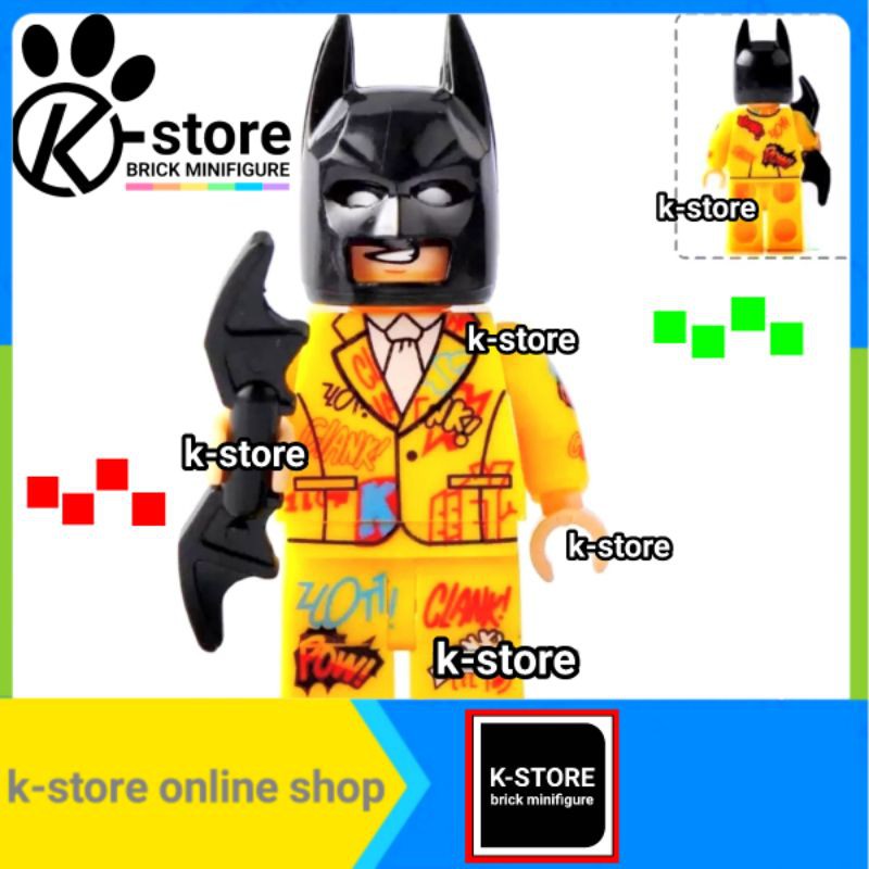 lego batman comic book pow tuxedo building block minifigure
