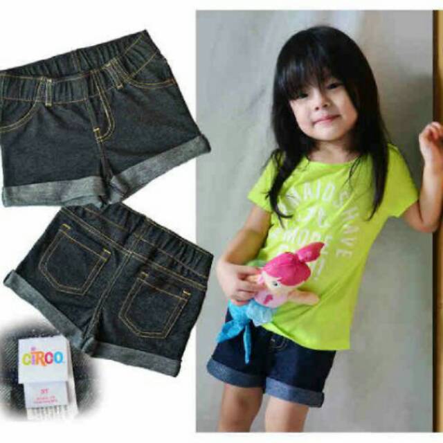 Celana Pendek Anak Bayi Circo Pants Denim Jeans Hitam