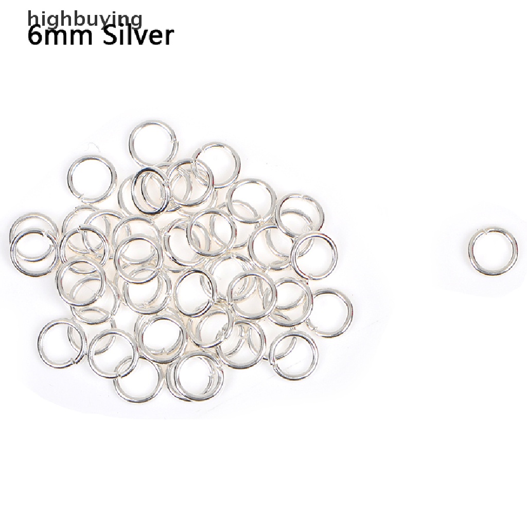 Hbid Konektor Jump Ring Open 3 / 4 / 6mm Warna Gold / Silver Untuk Aksesoris Perhiasan DIY