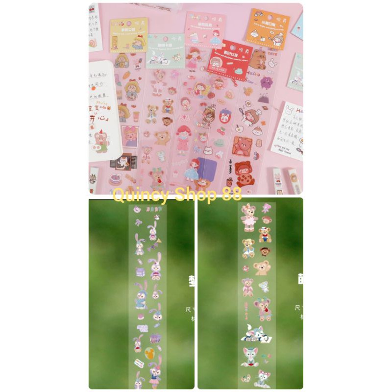 

Stiker Kartun Karakter Kelinci Ungu & Bear