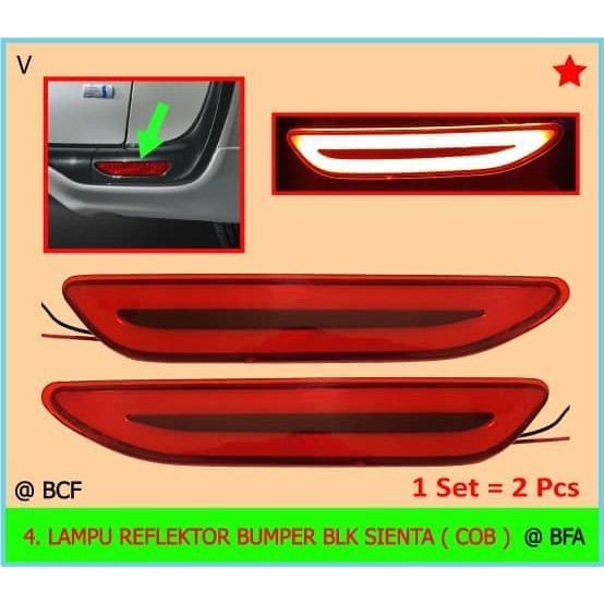 Lampu Bumper Bemper Bamper Reflektor Sienta COD Nyala