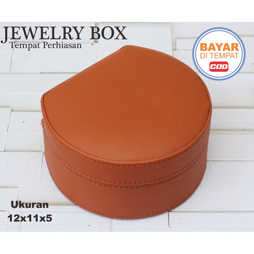 Jewelry Box, Kotak Tempat Perhiasan, Mini Simple Jewelry Box - Mocca