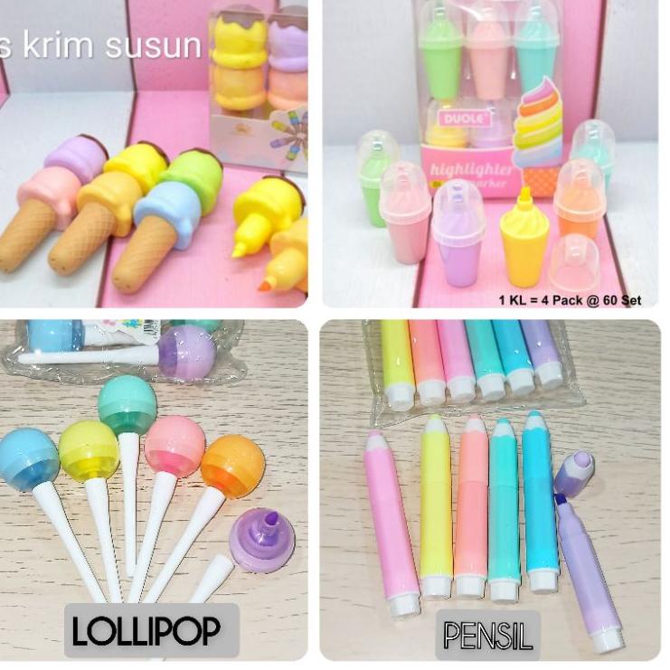 

FXK (1 PCS ) Stabilo bentuk unik dan lucu wortel , stabilo roket, stabilo ice cream / highlighter 597KPCL
