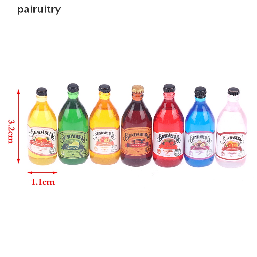 Prt 4pcs Miniatur Botol Minuman Bahan resin Aksesoris Rumah Boneka 1: 12